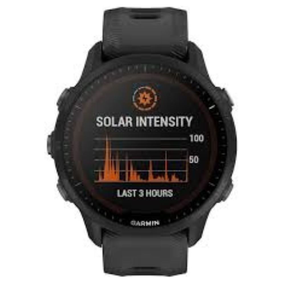Smartwatch Garmin Forerunner 955 Solar 010-02638-00 com GPS Wi-Fi - Preto